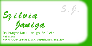 szilvia janiga business card